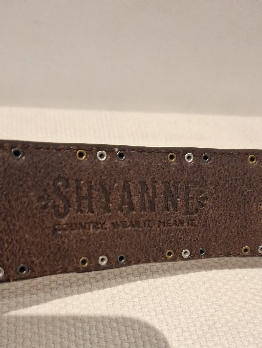 Shyanne Brown Tooled Leather Western BLANK Belt with Stud Accents